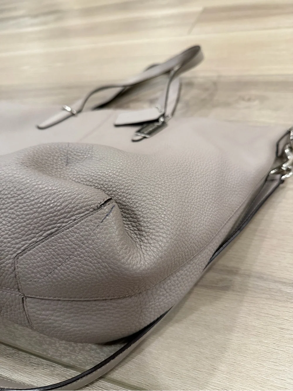 COACH Bleeker Cooper Pebbled Leather Satchel Tote